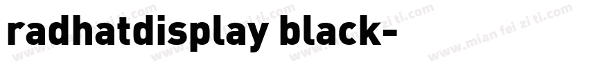 radhatdisplay black字体转换